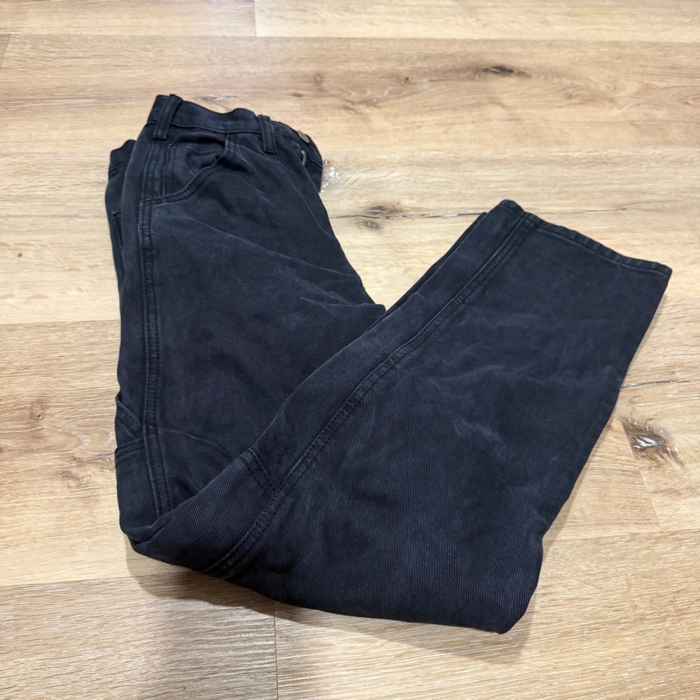 John Galt Brandy Melville Black Carpenter Pants High Waisted Cotton Utility S